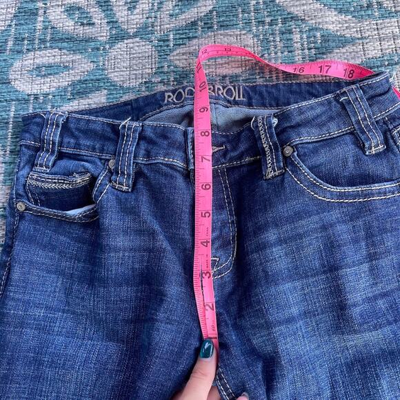 Rock & Roll Denim Rival Low Rise Bootcut Jeans - Size 27 - Picture 11 of 13